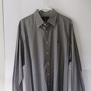 RALPH LAUREN Black and White Gingham Button Down Shirt Size XXL